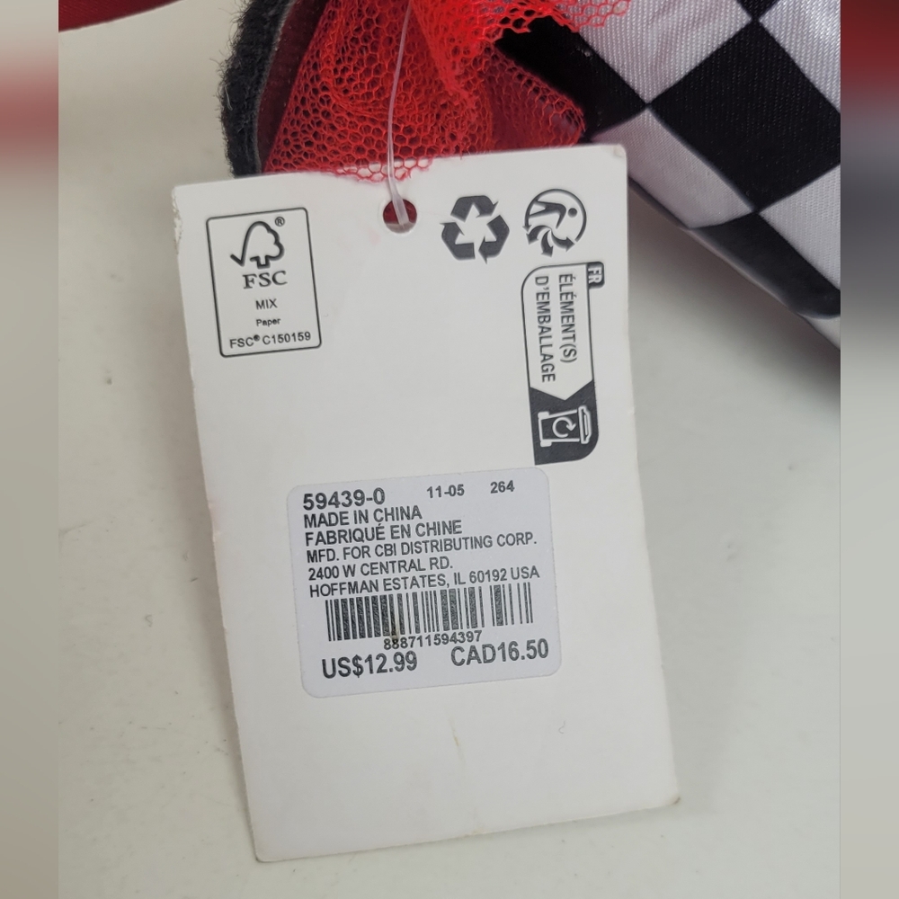 Black and Red Heart Top Hat Headband - Picture 7 of 7